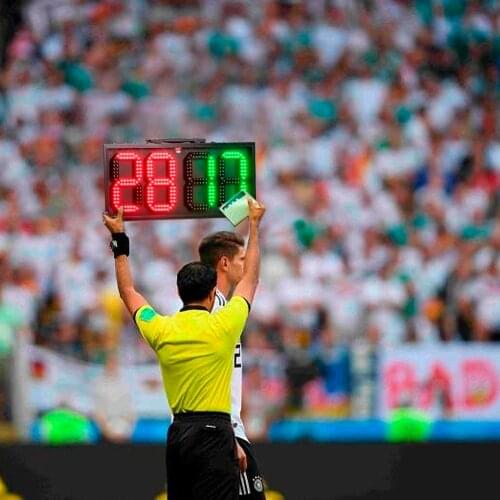 2 Sides LED Football Referee Substitution Electronic Board Injury Time Display Electronic Boards Change Player Soccer Battery
