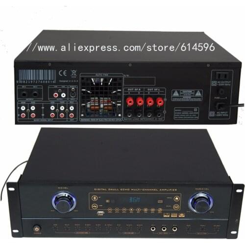 Amplifier Karaoke Mixer Professional Digital Karaoke Amplifier With MP3 Recorder /Player Power amplifier audio DJ Bluetooth