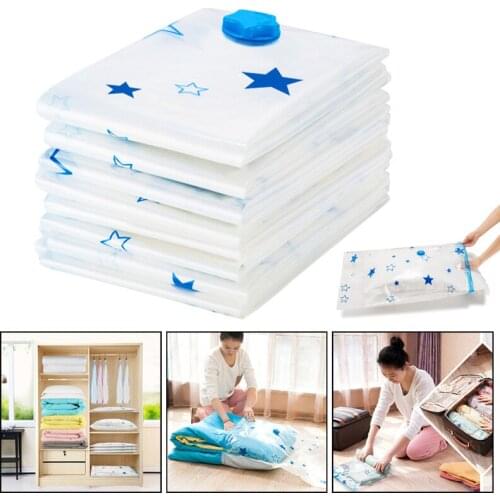 Vacuum Bag Storage Bag Home Organizer Transparent Border Foldable Clothes Organizer Seal Compressed Travel Saving Bags Package