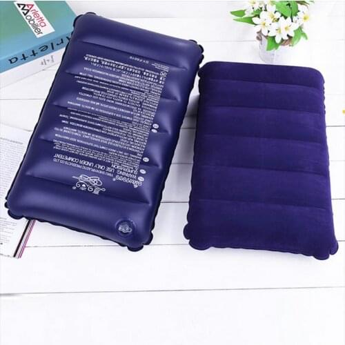 Outdoor Air Pillow Beach Inflatable Cushion Car Head Rest Hiking Inflatable Pillow Portable Soft Pillows Double-sided Flocking