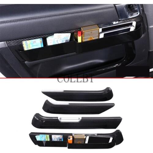 4pcs Carbon Fiber ABS Plastic Inner Door Decoration Cover Trim For Range Rover Sport RR Sport 2014-2019 Replacement Part