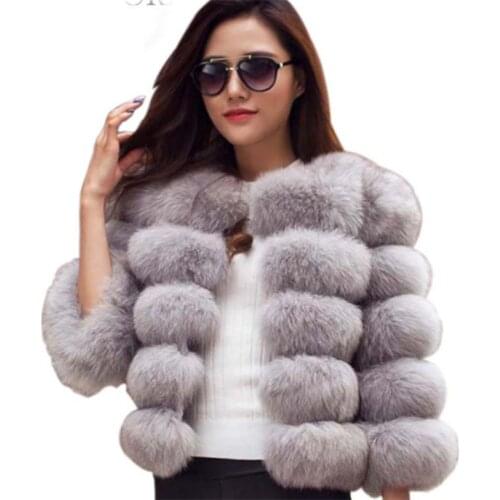 S-3XL Mink Coats Women 2021 Winter Top Fashion Pink FAUX Fur Coat Elegant Thick Warm Outerwear Fake Fur Woman Jacket