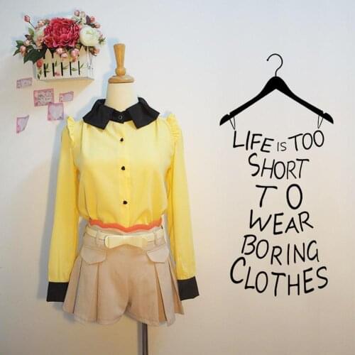 Life Is Too Short Fitting Room Wall Decal PVC Sticker Letter Words Decoration can remove wall art decal without damaging the wal