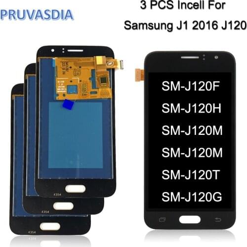 3 Pieces/lot Incell LCD For Samsung Galaxy J120 Touch Screen Digitizer LCD Display For Samsung J1 2016 J120F Assembly 4.3