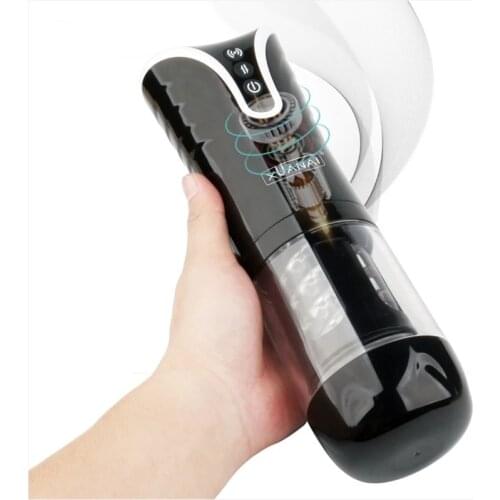 Automatic Men Masturbator Cup Electric Telescopic Vibrators Pocket Vagina Real Pussy Adult Erotic Sex Toys For Men Masturbatings