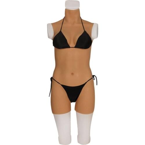 CYOMI Large Silicone 3-point Transgender Vagina Bodysuit Silk Cotton D CUP Fake Boobs for Crossdresser Shemale Breast Drag Queen