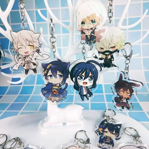 1 Pcs New Anime Touken Ranbu Online Keychains Game Mikatsuki Nakigitsune Foxballl Acrylic Pendant Keyrings Gifts Figure Toys