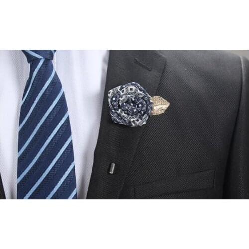 5Pcs/Lot Best Man Groom Boutonniere Silk Cloth Rose Flower men buttonhole Wedding Party Prom Man Suit Corsage Pin Brooch