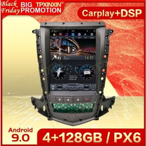 Carplay 2 Din Android 9 Tesla Screen Multimedia For Cadillac SRX 2013 2014 2015 2016 2017 GPS Audio Radio Vedio Player Head Unit