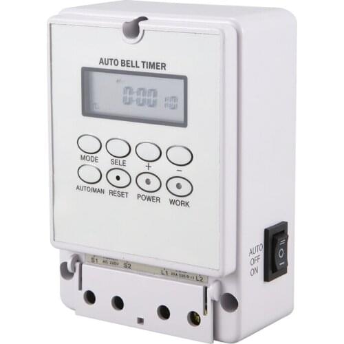 Digital School Bell Timer Switch ZTY08 Intelligent Microcomputer Auto Bell Ring Controller 80 Groups Programmable Time