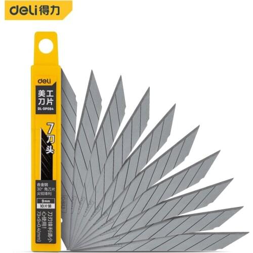 Deli DL-DP094 Utility Knife Blade Utility Knife Accessories There are 10 Utility knife Blades In A Set 9MM Wide