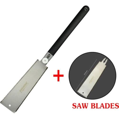 Double Edge Razor Saw Japanese Ryoba Style Pull Saw 14/9 Teeth Hand Tools For Slim Tenon Woodworking Precise Saw Blades 9-1/2"
