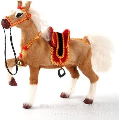 Action Figure Toys For Kids Simulation Horse Decal 24*7*21cm Childrens Toy Animal Model Decoration Pommel Leather Gift For NEW