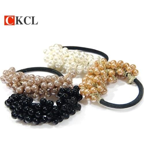 Hot Sale New Hair Accessories Pearl Rubber bands Headwear For Women Elastic Hair bands
