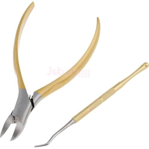 Stainless Steel Nail Cuticle Removal Cutter Dead Hard Skin Removal Toenails Lifter Thick Ingrown Clipper Corrector Tool 4 Colors