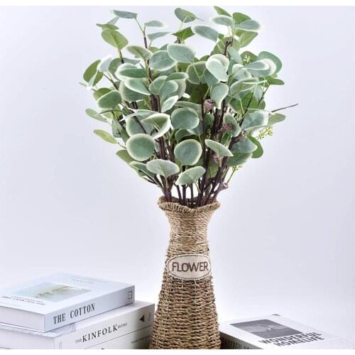 Artificial Flowers Green Plants Eucalyptus Leaves Flower Arrangement Living Room Dining Room Home Wedding Road Guide Decoration