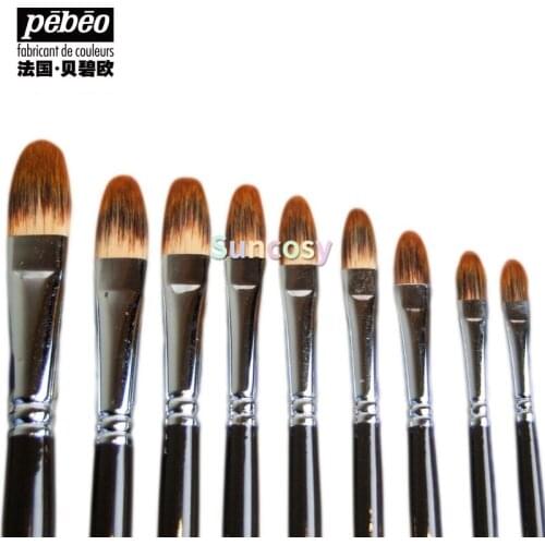 Pebeo Hazel type Duck tongue oil painting brush, watercolor brush, acrylic paint brush, nylon gouache Paint brush, Art supplies