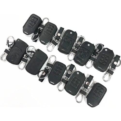Car leather key case for Honda CRV Accord Odeysey Crosstour Jazz City Civic JADE Crider Spirior S660