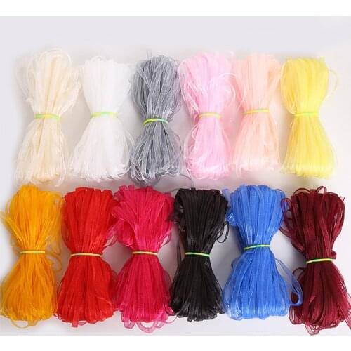 6mm (10 Meters/lot) Organza Chiffon Ribbon for Sewing Wedding Party Handmade Decoration Webbing DIY Christmas Gift Packing tape