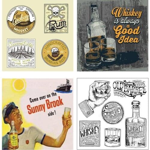 Whiskey Plaque Retro Metal Tin Signs Bar Pub Decorative Plates Wine Wall Stickers Art Poster 30x30cm