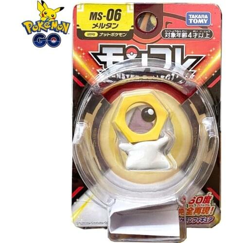Genuine TAKARA TOMY Japan 4-5cm Anime Pokemon Melmetal Meltan MS PVC Action Figure Model Toy Kids Christmas Gifts toys