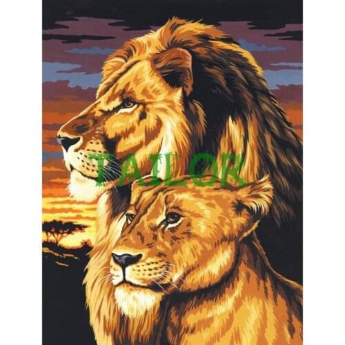 Full square Home Decor Gift Cuadros haft diamentowy 5D diamond painting Cross stitch set tools animal Mosaic art lion colour 65