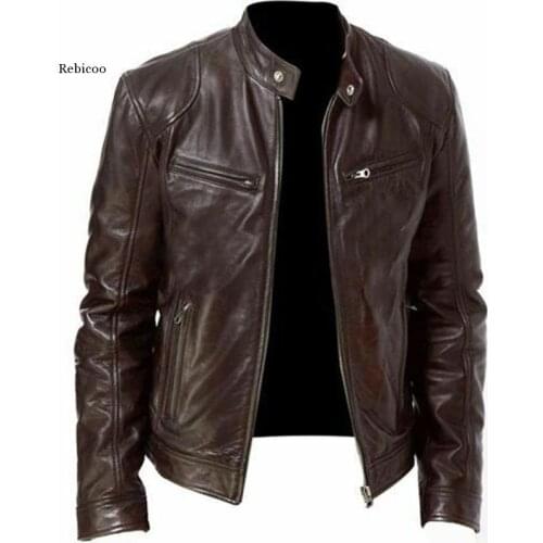 Rebicoo Men's Faux Leather Jackets