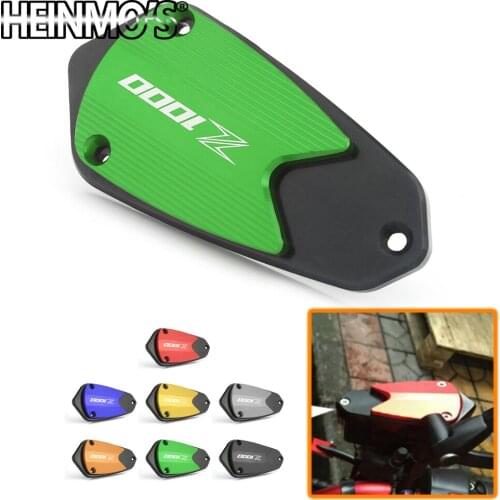 With Logo Z1000 Motorcycle Accessories CNC Aluminum Front Brake Fluid Reservoir Cap Cover for Kawasaki Z 1000 Z-1000 2010-2017