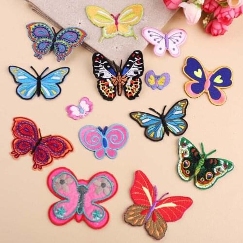 Cute DIY multi-class butterfly Iron On Patches For Clothing Embroidery Stripe On Clothes Cute DIY Sequin Applique Badge