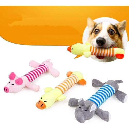 Dog Molars Elephant Stripes Sounding Dogs Toys Teddy Golden Retriever Puppies Large Dogs Biting Pets Plush Toys