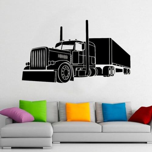 Big Truck Wall Decal Car Poster Vinyl Window Stickers Nursery Kids Boys Bedroom Garage Home Decoration Creative Wallpaper E553