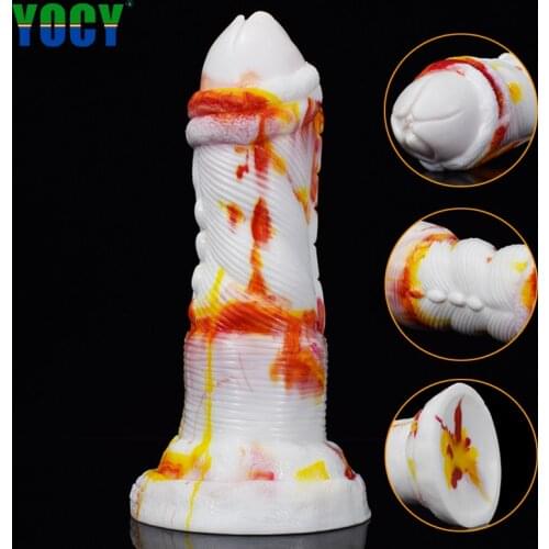 YOCY Huge Alien Fantasy Dildo Suction Cup Anal Butt Plug Flower Ass Massager Silicone Sex Toy For Women Men Masturbater