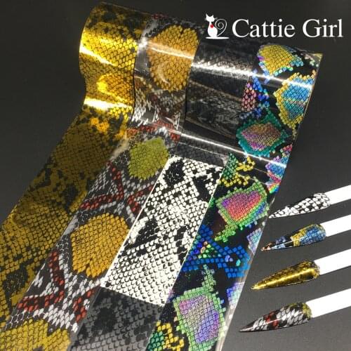 1Roll 100M Holographic Snake Laser Snake Foils Nail Foils Paper Nail Art Transfer Sticker Nail Art Decal Nails Accessories