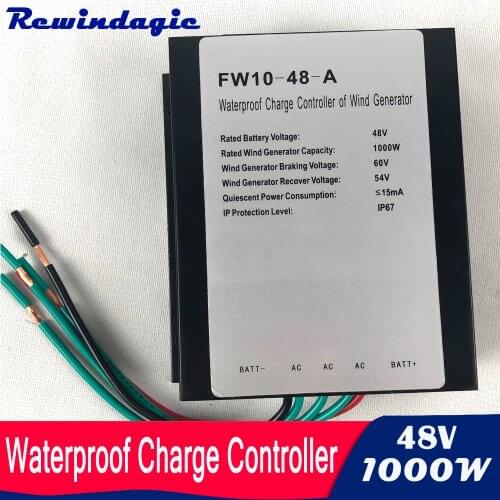 1000W Waterproof Wind Charge Controller Of Wind Generator DC 48v 1kW 25A Windmill Wind Turbine Controller