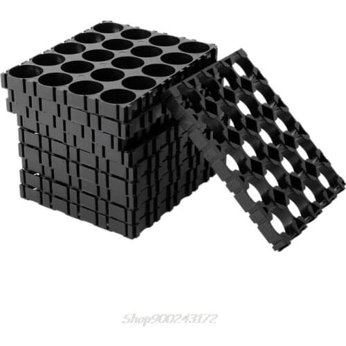 10x 18650 Battery 4x5 Cell Spacer Radiating Shell Pack Plastic Heat Holder Black Jy27 20 Dropship