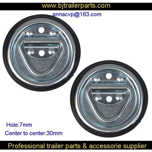 2PCS Rope D Ring Trailer Tie Down Anchors - Bolt-On,Truch Deck Ring RV Parts Camper Caravan Accessories