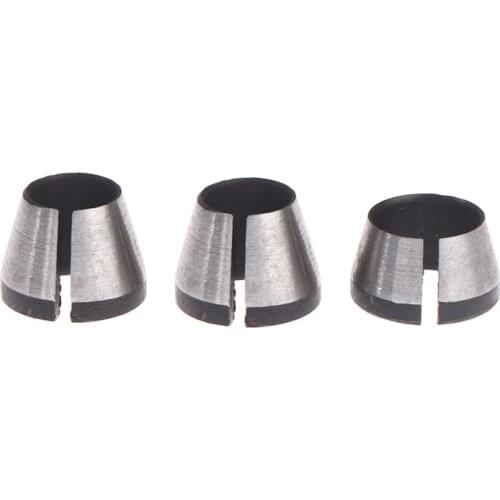 3Pcs 6mm/6.35mm/8mm High Precision Adapter Collet Shank Router Power Tools Accessories