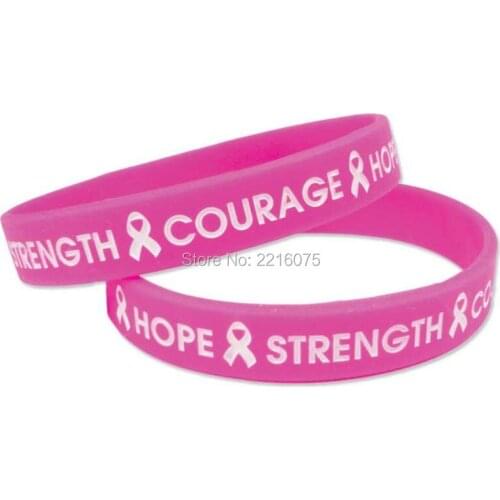 300pcs Color Fill Debossed Hope Design wristband silicone bracelets free shipping by DHL A