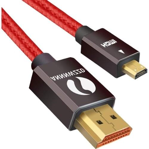 Micro HDMI to HDMI-compatible Cable 2.0 4k 1080P High Speed Adapter Male-Male Micro HDMI-compatible Cable For GoPro Tablet HD TV