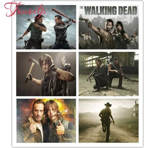 5d DIY Diamond Painting full square&round Cross Stitch people Walking Dead Daryl Dickson Diamond Embroidery home Decorative gift