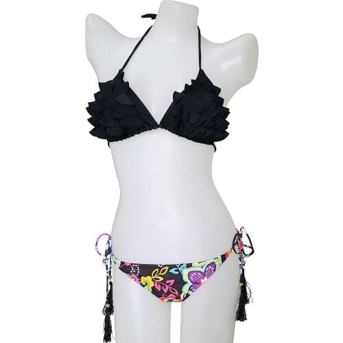 Strappy Floral Bikini 2020 Two Piece Bathing Suits Push Up Biquini Swimwear Sexy Brazilian Swimsuit For Women Wedding Suit