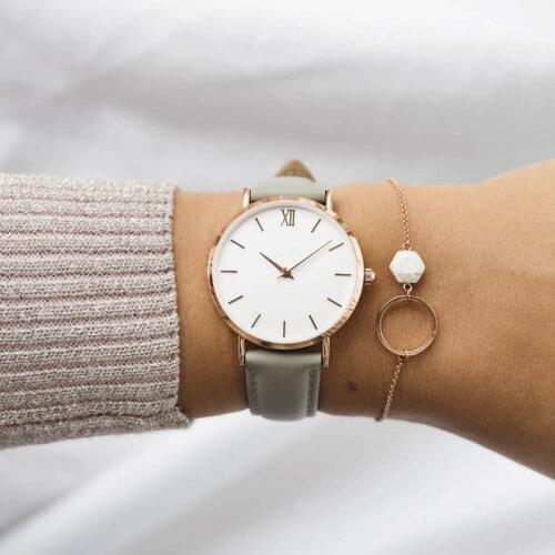 New Fashion Simple Women Watches Ladies Casual Leather Quartz Watch Female Clock Relogio Feminino Montre Femme Zegarek Damski