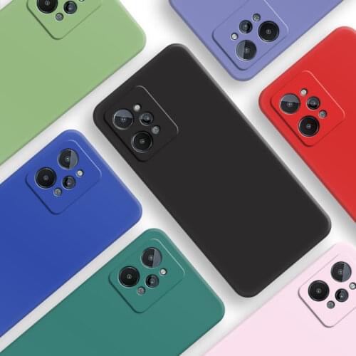 For Realme C21 Case Original Liquid TPU Rubber Soft Case for Realme 8 8 Pro Cover For Realme GT 5G Realme Narzo 30 5G Narzo 30A