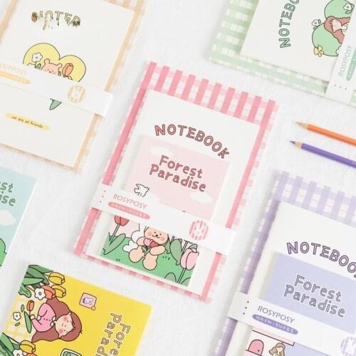 Cute 3pcs/set Forest Paradise B5 A5 A6 Notebook Set Memo Notepad Planner 2021 Journal Agenda Paperlaria School Stationery
