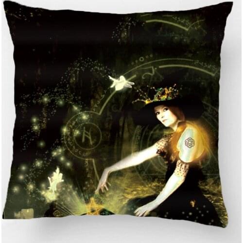 Casting Spell Witch Throw Pillow Case Decorative Cushion Cover Pillowcase Customize Gift High-Quality By Lvsure For Sofa Seat