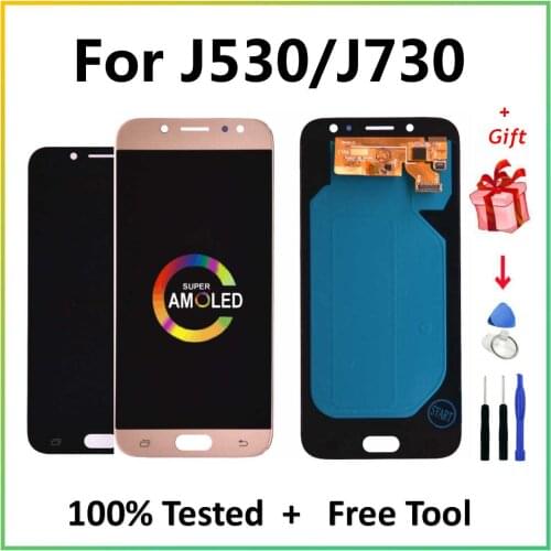 AMOLED LCD For Samsung Galaxy J530 J730F J5 J7 Pro 2017 LCD Display Touch Screen Digitizer Assembly For Samsung J730 Display