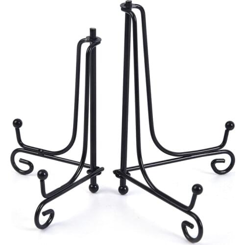 Home Dish Decorative Tablets Bowl Art Pedestal Picture Frames Easel Plate Cookbooks Rack Iron Display Stand Picture Photo Holder
