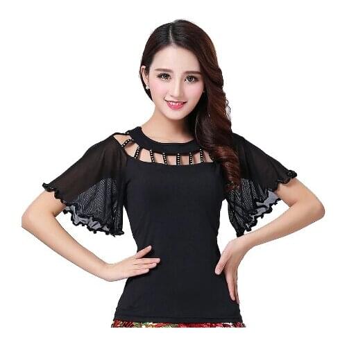 Smooth Ballroom Dance Costume Tops Latin Cha Cha Flamenco Dance Blouses Modern Standard Outfits Tango Waltz Salsa Samba Tops