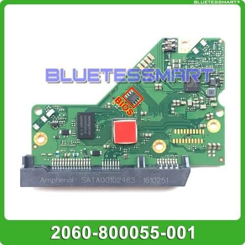HDD PCB logic board circuit board 2060-800055-001 REV A/P1 for WD 3.5 SATA hard drive repair data recovery