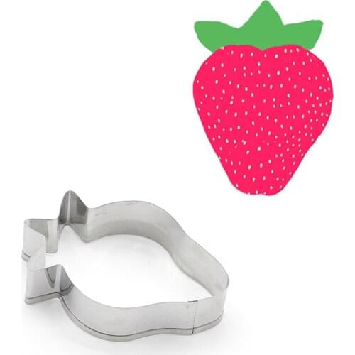 Kitchen Cookie Cutter Strawberry Shape Stainless Steel Mold Sugarcraft Cake Cookies Pastry Baking Mould Cake Decorating Tools